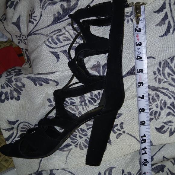 MISSGUIDED FUAX SUEDELACE UP BLOCK HEELS SZ 8/41 - Picture 1 of 9